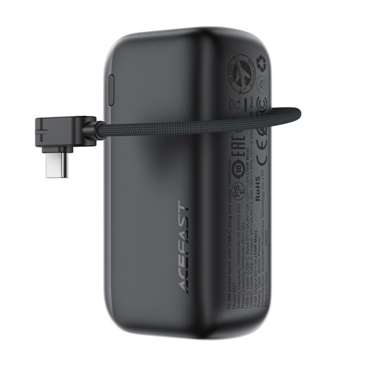 Зовнішній акумулятор ACEFAST M27 10000mAh 22.5W, Metal Gray