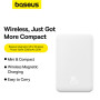 Внешний аккумулятор Power Bank Baseus Magnetic Mini Wireless 5000mAh 20W, White