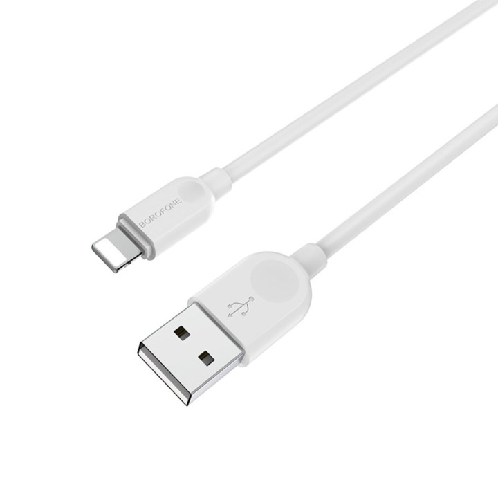 Data - Кабель BOROFONE BX14 USB to Lightning 2.4A, 1m, White