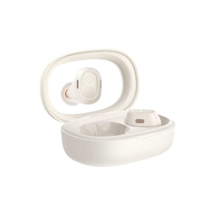 Bluetooth навушники-гарнітура Baseus Bowie WM03 True Wireless Earphones 500 mAh, Creamy-White