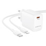 Мережевий зарядний пристрій BOROFONE BN28 Fuente single port PD30W / QC3.0, White