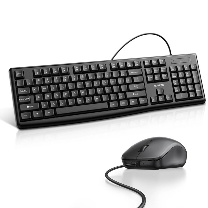 Проводная клавиатура и мышь UGREEN Wired Keyboard and Mouse Combo, Black