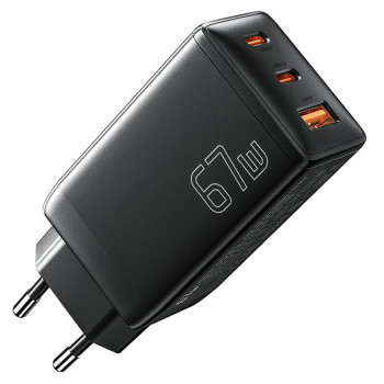 Сетевое зарядное устройство ESSAGER ECTAC-DYB01-Z PD67W / QC3.0 GaN, Black