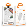 Сетевое зарядное устройство WUW T55 с кабелем USB-A to Lightning, White