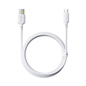 Data - Кабель Baseus Silky USB-A to USB-C 3A 2m, White