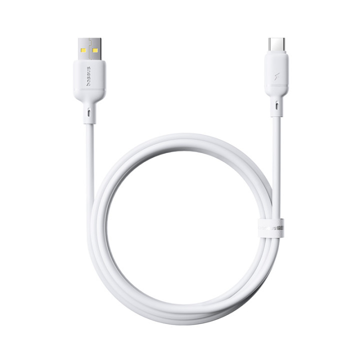 Data - Кабель Baseus Silky USB-A to USB-C 3A 2m, White