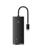 USB-HAB Baseus Lite Series 4-Port Type-C (Type-C to USB 3.0*4) 25cm, Black