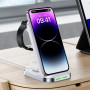 Беспроводное зарядное устройство ACEFAST E15 desktop 3-in-1 wireless charging stand, White