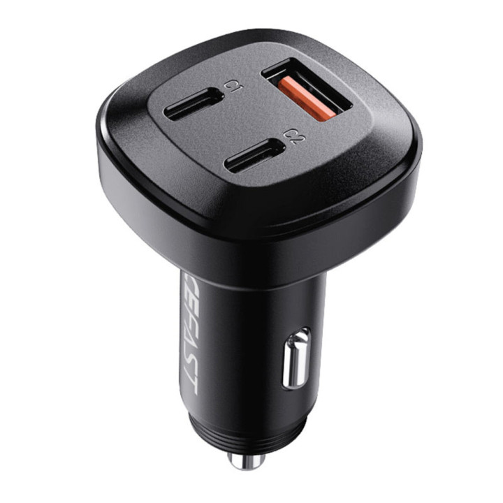 Автомобильное зарядное устройство ACEFAST B3 66W three-port metal car charger, Black