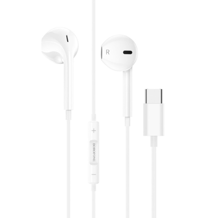 Проводные наушники BOROFONE M80 Type-C, White