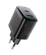 Сетевое зарядное устройство ACEFAST A106 PD45W / QC3.0 GaN, Black