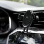 Автотримач для смартфона HOCO CA56 Plus Armor metal gravity car holder, Black - Silver