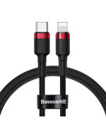 Кабель Baseus Cafule Type-C to Lightning PD 20W 1m, Red - Black