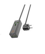 Мережевий подовчувач HOCO AC9A Talent PD30W 1C2A socket 1.5m, Black
