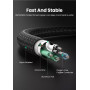 Data-Кабель UGREEN US372 Type-C Male to Type-C Female Gen2 Alu Case Braided Extension Cable 1m, Space Gray