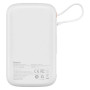 Зовнішній акумулятор Power Bank Baseus Qpow Pro Digital Display 20W 10000mAh cable Type-C 3A 0.3m, White