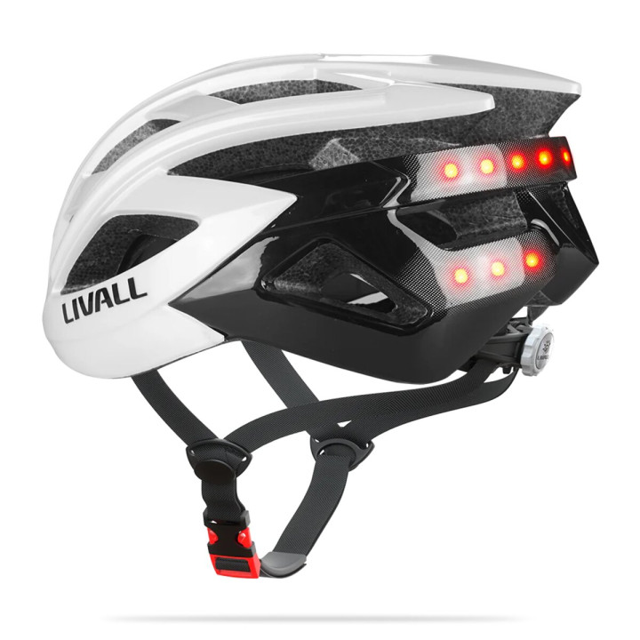 Смартшлем Livall BH60SE NEO с акустикой, микрофоном, сигналами и пультом BR80 (55-61см), White