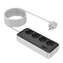 Мережевий подовжувач HOCO AC22 Sunlight 4-bit PD30W EU / GER 3m, Black