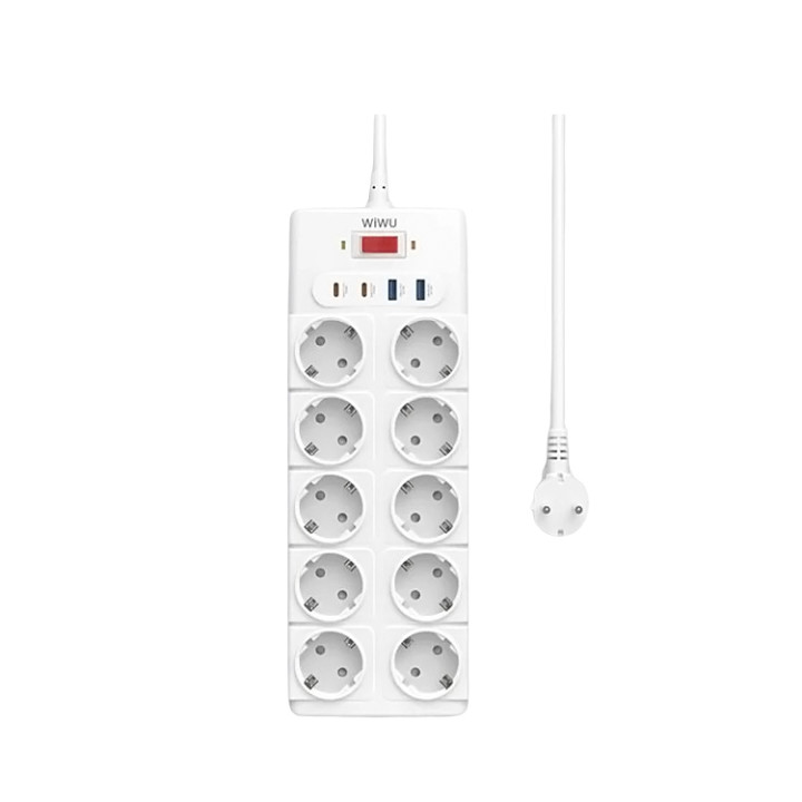 Сетевой удлинитель WIWU Wi-S008 PD20W Type-C / USB / AC, White