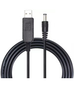 Кабель - переходник USB-A / DC 5 V to 9 V для роутера, Black