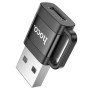 Адаптер HOCO UA31D USB Male to Type-C Female USB2.0 adapter, Black
