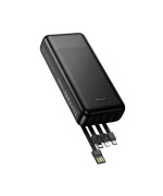 Внешний аккумулятор Power Bank HOCO J163A Wonderful with 4 cables 20000mAh, Black