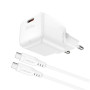 Мережевий зарядний пристрій ACEFAST A73 mini PD20W / QC3.0 GaN, White