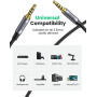 Аудіокабель UGREEN AV183 AUX 3.5mm to AUX 3.5mm 4-Pol 2m, Black-Gray