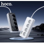 Мережевий подовжувач HOCO AC22 Sunlight 4-bit PD30W EU / GER 3m, Black