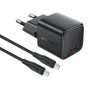 Сетевое зарядное устройство ACEFAST A117 с кабелем USB Type-C to USB Type-C, Black