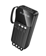 Зовнішній акумулятор Power Bank BOROFONE BJ76A 22.5W with cable Lightning / Type-C / microUSB / USB 20000mAh, Black