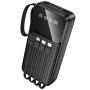 Зовнішній акумулятор Power Bank BOROFONE BJ76A 22.5W with cable Lightning / Type-C / microUSB / USB 20000mAh, Black