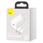 Сетевое зарядное устройство Baseus Super Si PD25W / QC3.0 3A cable Type-C to Type-C 1m, White