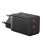 Сетевое зарядное устройство Baseus GaN5 Pro Fast Charger 2Type-C 40W EU, Black