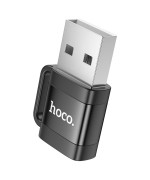 Адаптер HOCO UA31D USB Male to Type-C Female USB2.0 adapter, Black