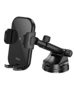 Тримач для мобільного HOCO HW5 Journey wireless fast charging car holder, Black