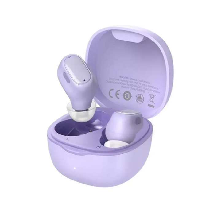 Бездротові Bluetooth навушники Baseus Bowie WM01 300 mAh, Purple