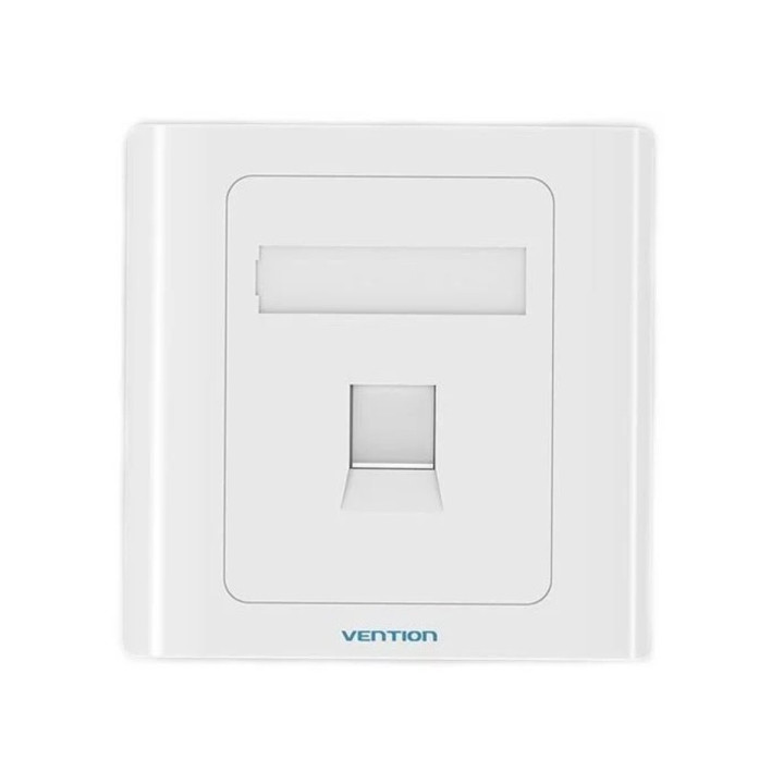Розетка мережі Vention 1 Port keystone Jack Wall Plate 86 Type (IFAW0), White