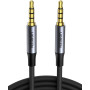 Аудіокабель UGREEN AV183 AUX 3.5mm to AUX 3.5mm 4-Pol 2m, Black-Gray