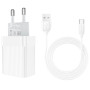Мережевий зарядний пристрій BOROFONE BA47A USB QC3.0 3A cable Type-C 18W 1m, White