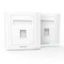 Розетка мережі Vention 1 Port keystone Jack Wall Plate 86 Type (IFAW0), White
