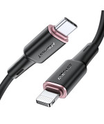 Data - Кабель ACEFAST C2-01 Type-C to Lightning 3A 20W 1.2m, Black