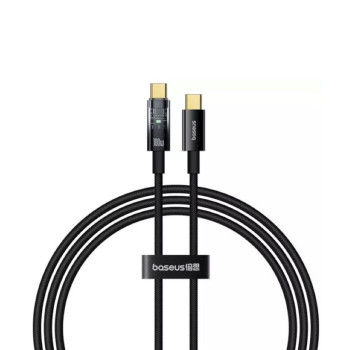 Data Кабель Baseus Explorer з Auto Shutdown Tupe-C to Tupe-C 100W 1m, Cluster Black ( P10319703111-00 )