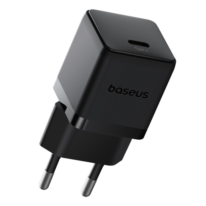 Мережевий зарядний пристрій з кабелем Baseus Palm Fast Charger 20W, Black