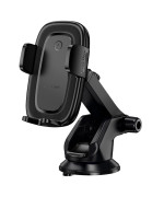 Автомобильный держатель для смартфона BOROFONE BH223 с поддержкой беспроводной зарядки, Black