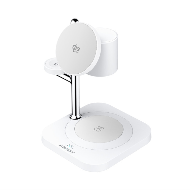 Беспроводное зарядное устройство ACEFAST E39 для смартфона, наушников и смарт-часов с поддержкой Qi2, White