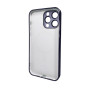 Чехол AG Glass Sapphire Frame для iPhone 15 Pro Max, Deep Purple