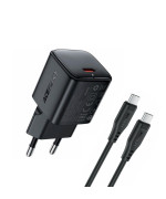 Сетевое зарядное устройство ACEFAST A117 с кабелем USB Type-C to USB Type-C, Black