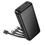 Зовнішній акумулятор Power Bank HOCO J163A Wonderful with 4 cables 20000mAh, Black