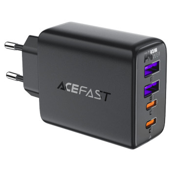 Мережевий зарядний пристрій ACEFAST A61 PD45W/QC3.0, Black